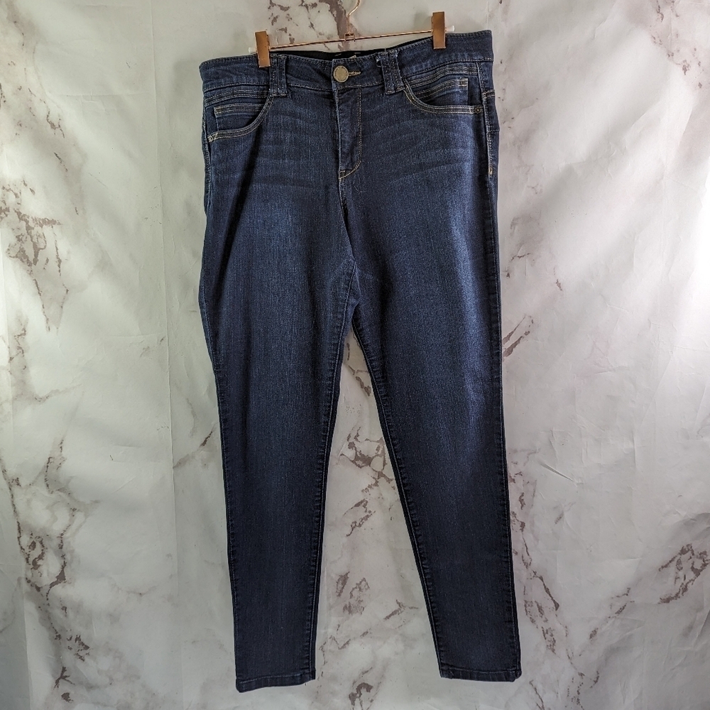 Democracy Jean High Rise Denim Skinny Dark Wash Ab Technology Solution - Size 14
